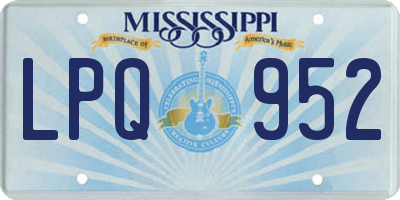 MS license plate LPQ952