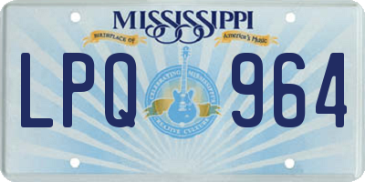 MS license plate LPQ964