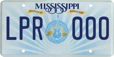 MS license plate LPR000