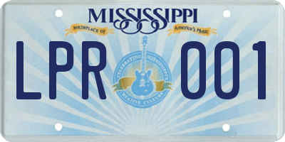 MS license plate LPR001