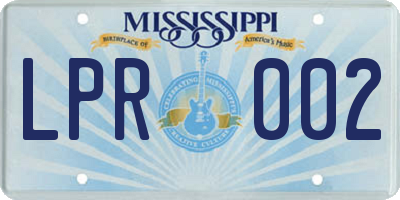 MS license plate LPR002