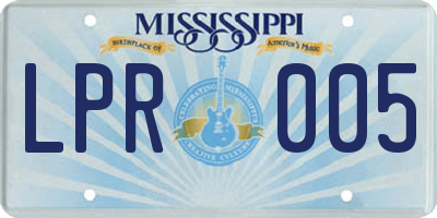 MS license plate LPR005