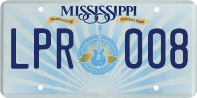 MS license plate LPR008