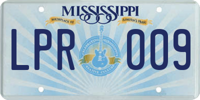 MS license plate LPR009