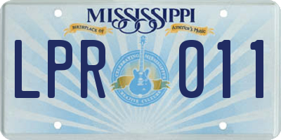 MS license plate LPR011