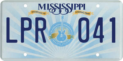 MS license plate LPR041
