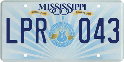 MS license plate LPR043