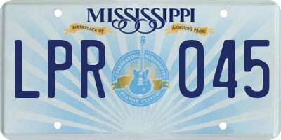 MS license plate LPR045