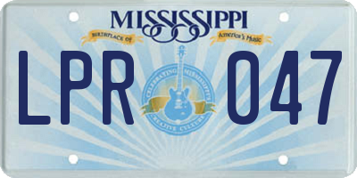 MS license plate LPR047