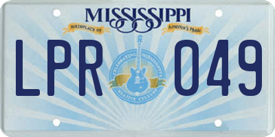 MS license plate LPR049