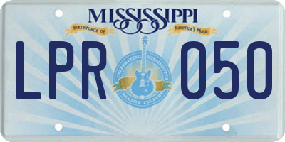 MS license plate LPR050