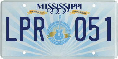 MS license plate LPR051