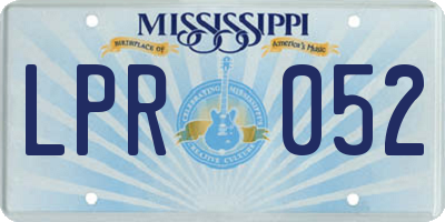 MS license plate LPR052