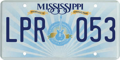 MS license plate LPR053