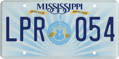 MS license plate LPR054