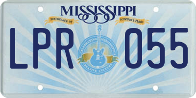 MS license plate LPR055