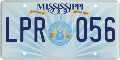 MS license plate LPR056