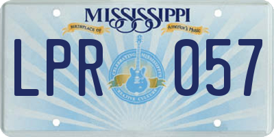 MS license plate LPR057