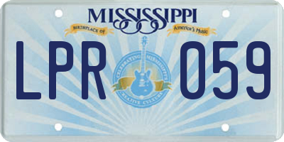 MS license plate LPR059