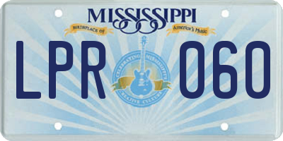 MS license plate LPR060