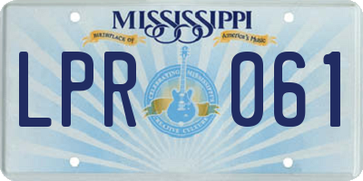 MS license plate LPR061