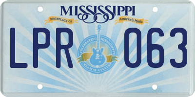 MS license plate LPR063