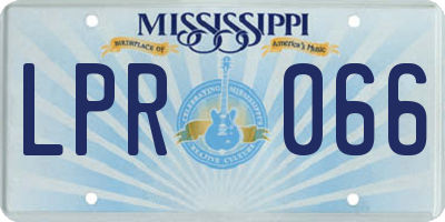 MS license plate LPR066