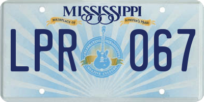 MS license plate LPR067