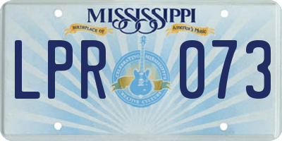 MS license plate LPR073