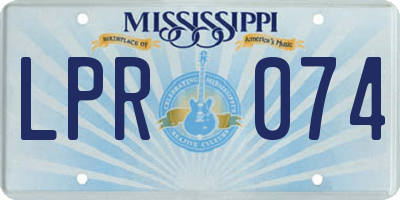 MS license plate LPR074
