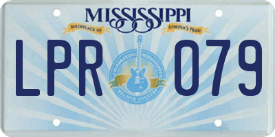 MS license plate LPR079