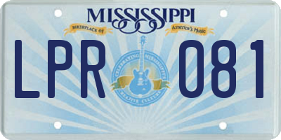 MS license plate LPR081