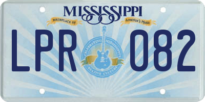 MS license plate LPR082
