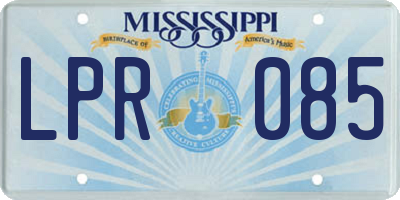 MS license plate LPR085