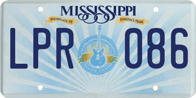MS license plate LPR086