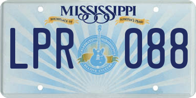 MS license plate LPR088