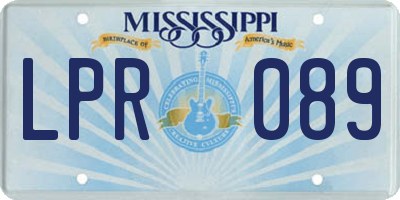 MS license plate LPR089