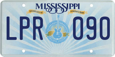 MS license plate LPR090