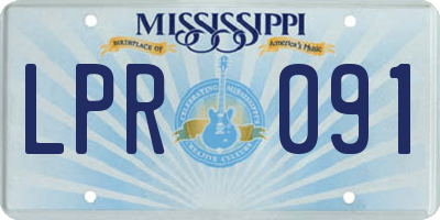 MS license plate LPR091