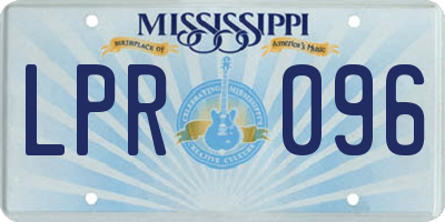 MS license plate LPR096