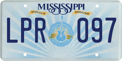 MS license plate LPR097