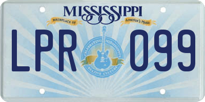 MS license plate LPR099