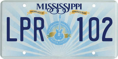 MS license plate LPR102