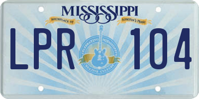 MS license plate LPR104