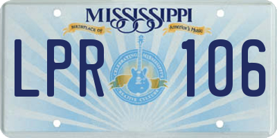 MS license plate LPR106