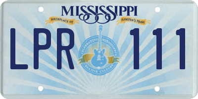 MS license plate LPR111
