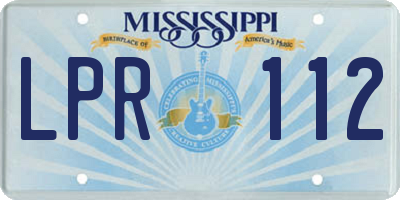 MS license plate LPR112