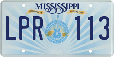 MS license plate LPR113