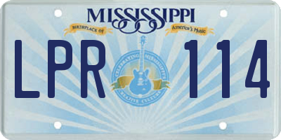 MS license plate LPR114