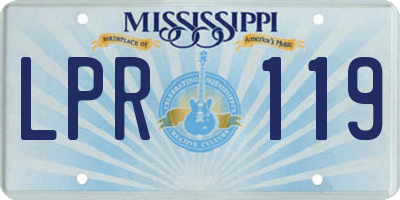 MS license plate LPR119